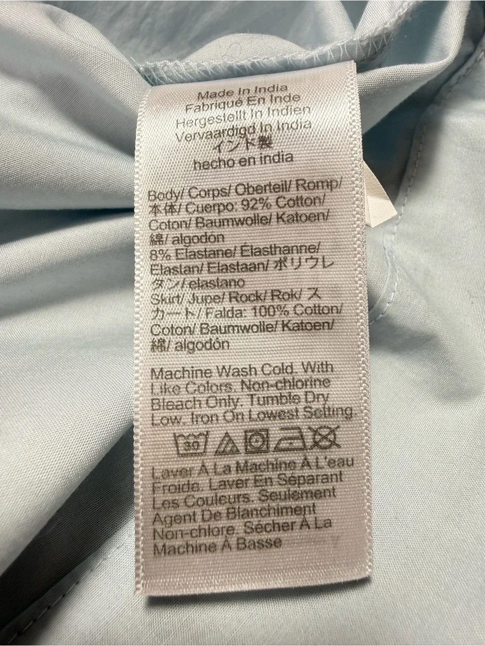 J. Crew Light Blue Pintuck Mixy Drop-Waist Sleeveless Dress